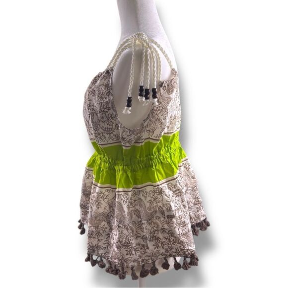 NWOT VENUS Camisole with Lime and Brown Accents Size 10 - Picture 2 of 10